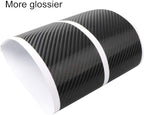 Car Door Sill Protector,4D Carbon Fiber Anti-Scratch Cover Strips,Universal Scuff Protective Door Threshold Guard Vinyl Sticker for Car Truck SUV(4PCS)