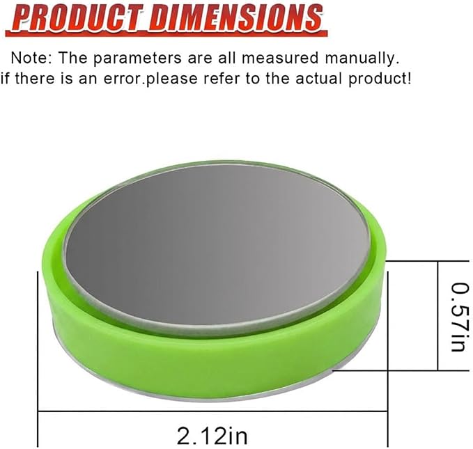 2PCS Car Blind Spot Mirror with Suction Cup, 360°Adjustable HD Glass Automotive Rear View Mirror, Universal Carbon Fiber Wide-Angle Side Mirrors for Cars, SUVs, Trucks(Luminous)