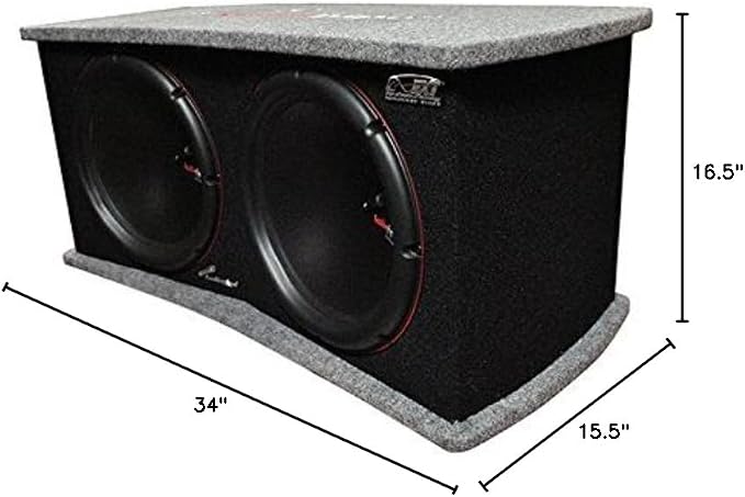 APSQ-120ET 12-inch Edge Extension Technology PP Cone Woofer High Performance Sealed Bass Enclosure 2 Ohms Stereo 2" 4-Layer Dual Voice Coil BASV