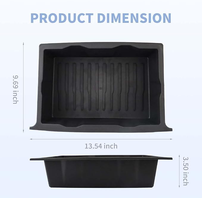 4 PCS Under Seat Storage Box Organizer Designed for Tesla Model Y 2020 2021 2022 2023 2024, （Not Fit 2025 Model Y & New Model Y Juniper）, Tesla Underseat Storage Box Bin, Black