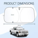 300T Thickened Sunshade for Car Windshield,Windshield Sun Shade for Blocking 99% Sunlight & Heat,Summer Cars Essentials Sun Cover for Car Windshields Fits Small Truck,SUV (XL: 63x33 inch)