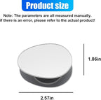 2PCS Blind Spot Car Mirror - HD Glass Frameless Convex Car Side Mirror Blindspot - 360° Adjustable Wide-Angle Rear View Auxiliary Mirrors with Self Adhesive for Cars SUVs Trucks RVs(Ellipse)