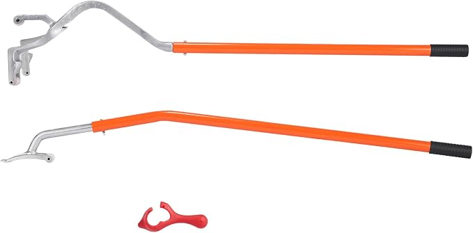 Tire Mount Demount Tool 22.5" to 24.5" Tire Changer Steel Bead Breaker Extra Bead Holder Tubeless Truck Manual Tire Changing Tools for Car Repairing(Red)