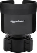 Car Cup Holder Expander with Adjustable Base, Securely Holds Large Bottles 3.4 to 3.8 in Diameter, Compatible with Yeti, Hydro Flask, Easy Installation, Black