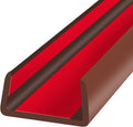 Rubber Edge Trim, Flexible Self-Adhesive U Shaped Peel and Stick Edge Banding, 1-3/4"(44.5mm) U Channel Protector, Edge Guards for Woods, Furniture, 20Ft, Brown Color