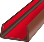 Rubber Edge Trim, Flexible Self-Adhesive U Shaped Peel and Stick Edge Banding, 1-3/4"(44.5mm) U Channel Protector, Edge Guards for Woods, Furniture, 20Ft, Brown Color