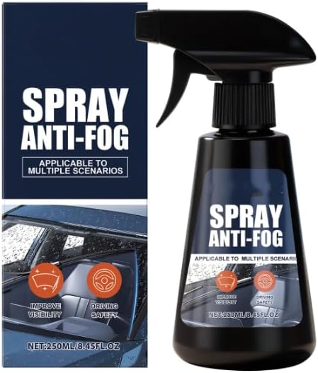 Glass Agent - Anti-Fog Windshield Cleaner, 250ml Anti-Rain Agent, Windshield Defogger Agent, Glasses Window Windscreen Protectant, Suitable for Windshield,Mirrors,Improve Driving Visibility