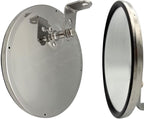 8 Inch Convex Mirror Round Blind Spot Stainless Steel For Truck bus Atv RV Utv "L" Adjustable Bracket 1 Pcs