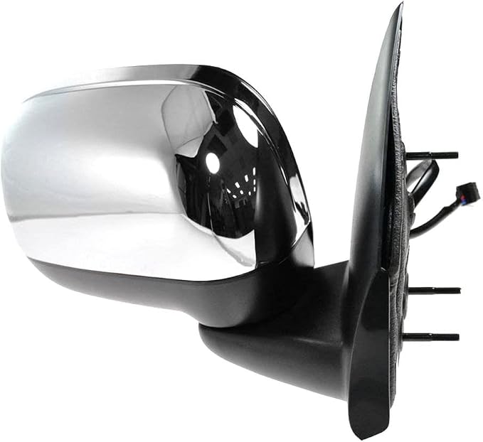 2 Piece Driver and Passenger Side Mirror Assembly Set Electric Adjustment Heated No Memory Chrome Compatible with 2007-2009 Chrysler Aspen CH1320285 CH1321285