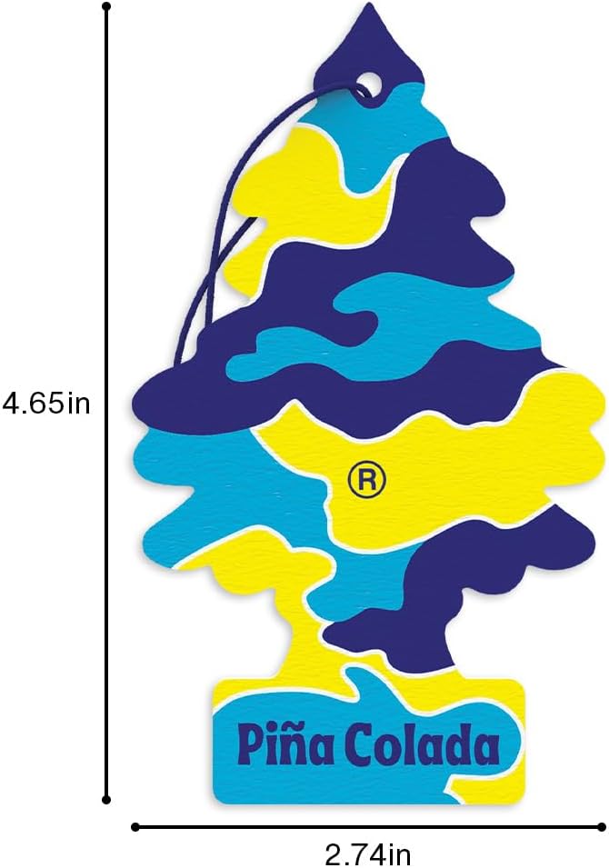 Car Air Freshener | Hanging Tree Provides Long Lasting Scent for Auto and Home | 24 Air Fresheners |Piña Colada