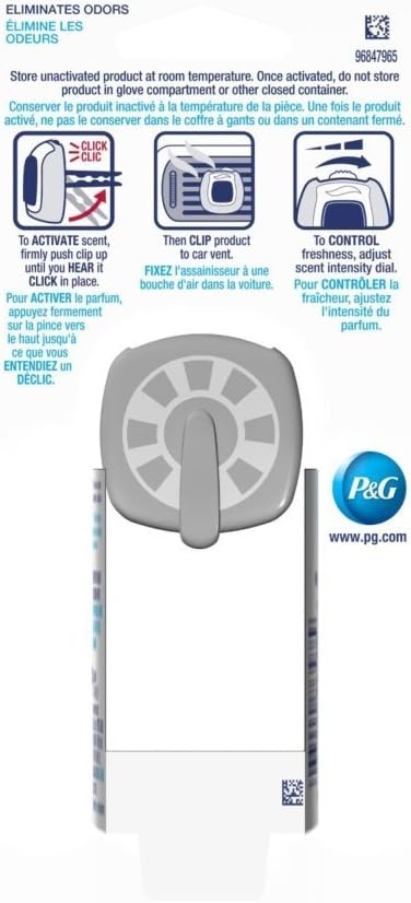 Car Vent Clip Auto, Home Office AC Air Freshener & Odor Eliminator, With Gain Original - 2 Pieces