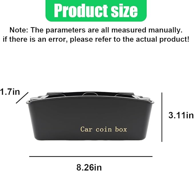 Car Door Organizer, Multifunctional Large Capacity Hanging Car Coin Holder, Universal Mini Auto Interior Storage Box Accessories for Keys, Phones, Sunglasses, Cards (2PCS)