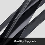 Side Window Wind Vent Deflectors fit for 1997-2006 Jeep Wrangler (TJ) 2-Door, 2pcs Out-Channel Tape-On Nice Rain Guards Set, Dark Smoke Nice Window Visor 92054