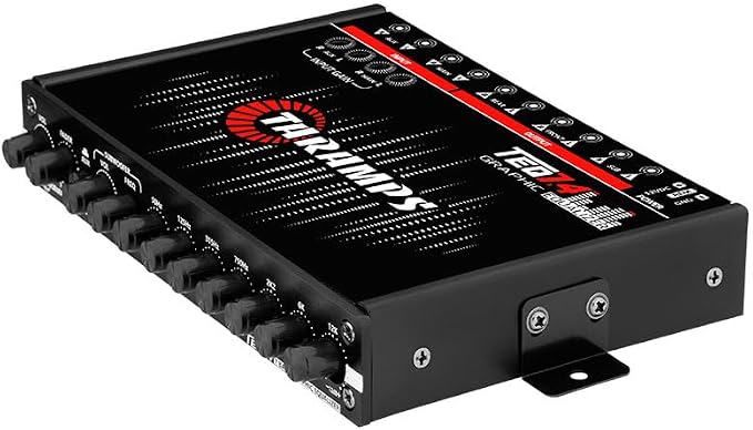 TEQ 7.4 Pro Car Audio Systems 7 Band Graphic Equalizer EQ Blue Lighting Advance Capability Input Channel Adjustment Main Volume Control Adjustable Subwoofer Volume with LPF