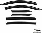 Voron Glass Tape-on Extra Durable Rain Guards for Hyundai Santa Fe 2019-2023, Window Deflectors, Vent Window Visors, 6 Pieces - 100834