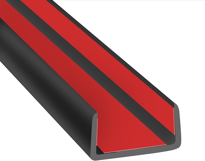 Rubber Edge Trim, Self-Adhesive House Door Edge Guard, Flexible U Shaped Edge Banding, Peel and Stick 1-3/4"(45mm) Wide Size U Shaped Protector, Baby Proof Guards for Plywood, Furniture, 20Ft