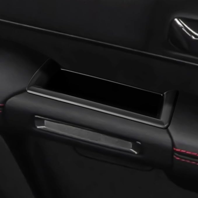 Door Side Storage Box Handle Container Compatible with Ram 1500 2019-2024 2025 2026 Accessories, ABS Inner Door Handle Organizer Phone Pocket Organizer Insert Tray Glove Pallet, 4PCS Set