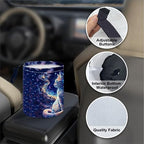 Portable Reusable Waterproof Car Trash Bin, Multipurpose Vehicle Organizer, Road Trip Essentials (Cat)