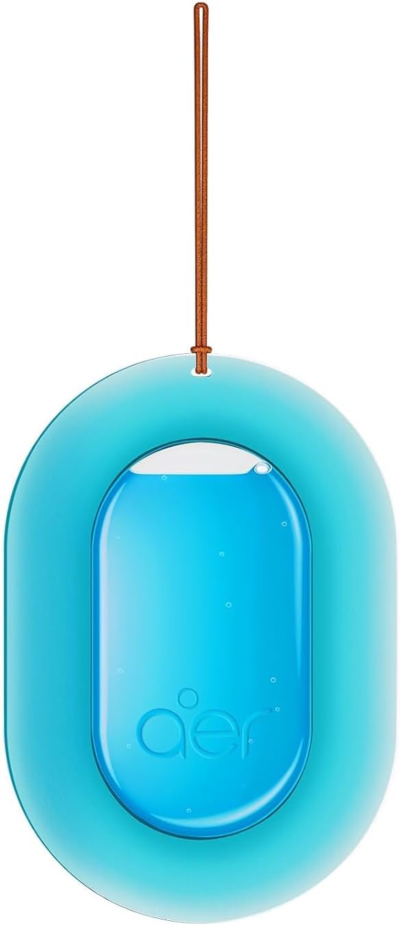 AER O Hanging Car Air Freshener Gel – Cool Breeze, Long Lasting 30 Days, Leak-Proof Odor Neutralizer, Rear-View Mirror Car Air Freshener with Steady Freshness Technology, Pack of 4