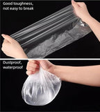 Disposable Steering Wheel Covers 100PCS PE Plastic Protectors | Stretch Elastic, Scratch Prevention, Universal Fit, Car Interior Accessories