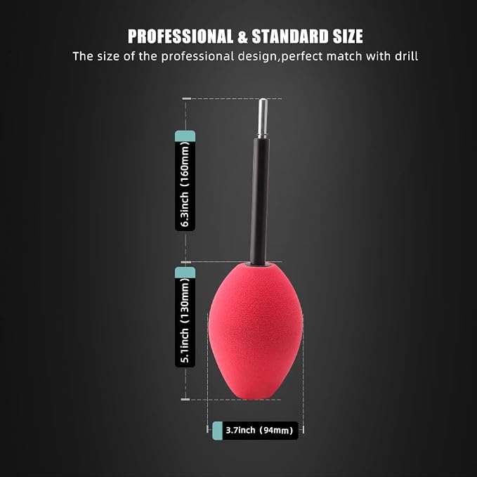 Wheel Rims Polisher, Polishing Ball, Polishing Cone, Metal Wheel Polishing Tool, Ball Buster Wheel and Rim Polisher System Attaches to Standard Household Drill