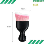 Car Interior Detailing Brush, Curved Soft Bristles Vehicle Removal Dust Collectors, Scratch-Free Automotive Cleaning Tool Accessories, Universal for Truck SUV Sedan (Pink White Bristle)