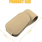 Sunglasses Holders for Car Sun Visor, Leather Eyeglasses Hanger Mounter, Magnetic Glasses Holder and Ticket Card Clip, Auto Interior Accessories Universal for SUV Pickup Truck