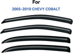 Window Visors Rain Guards Shield for 2005-2010 Chevy Cobalt, Out-Channel Window Vent Wind Deflectors Visors Shades for 05-10 Cobalt