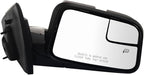 Driver and Passenger Side Power Heated Mirror Set Smooth Black Manual Folding Compatible with 2011 Ford Edge FO1320468 FO1321468