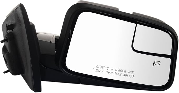 Driver and Passenger Side Power Heated Mirror Set Smooth Black Manual Folding Compatible with 2011 Ford Edge FO1320468 FO1321468