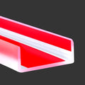Rubber Edge Trim, Self-Adhesive U Channel Edge Trim, Edge Protector for Plywood and Wood, Peel and Stick U Shaped Edge Banding, Silicone Rubber Material, Clear Color, Fit 1-3/4"(45mm)