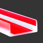 Rubber Edge Trim, Self-Adhesive U Channel Edge Trim, Edge Protector for Plywood and Wood, Peel and Stick U Shaped Edge Banding, Silicone Rubber Material, Clear Color, Fit 1-3/4"(45mm)