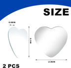 Blind Spot Mirrors - 2 Pack Heart HD Glass Frameless Convex Rear View Mirror with Wide Angle Adjustable Stick for Cars, Trucks, And Motorcycles Stuff Rearview Mirror Accessories Decor
