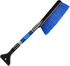 Car Snow Brush and Ice Scrapers with Foam Grip Snow Scraper Non Extendable Snow Removal Tool for Cars Trucks Windshield Window
