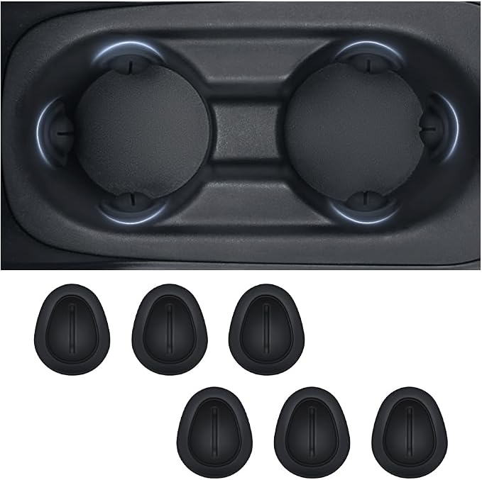 2026 Latest Car Cup Holder Insert/Holder Position Limiter - Anti Shake Silicone Car Coasters Bottle Stabilizers with Self-Adhesive - Car Must Haves Cup Holder Inserts for Car Truck SUV (6PCS)