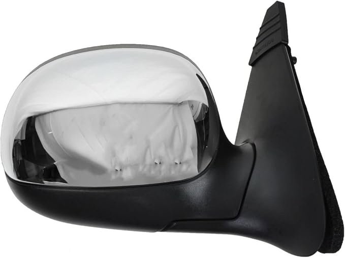 Passenger Side View Mirror Manual Folding Manual Adjustment Non-Heated No Memory Chrome Compatible with 1997-2002 Ford F150 Without Aspherical Glass