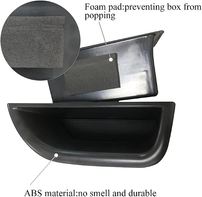 Black Front Row Door Side Storage Box Handle Pocket Armrest Phone Container Fits on Mercedes Benz E Class E350 E400 E500 E63 AMG W212 2010 2011 2012 2013 2014 2015