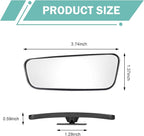 2 PCS Blind Spot Mirror, Rectangular Framed Curved Wide-angle Rearview Mirror, HD Anti-glare Parking Accessory with Adjustable Bracket, Truck Accessories for Men (Black)