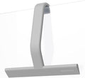 JustHang Shower Squeegee for Glass Doors, All-One-Piece Award-Winning Silicone Squeegee with Built-in Hook for Bathroom, Window, Mirror, Tile Wall, Car, Streak-Free Cleaner Tool,10-Inch Gray
