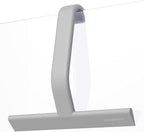 JustHang Shower Squeegee for Glass Doors, All-One-Piece Award-Winning Silicone Squeegee with Built-in Hook for Bathroom, Window, Mirror, Tile Wall, Car, Streak-Free Cleaner Tool,10-Inch Gray