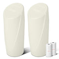 Car Trash Can Bin with Lid - 2 Packs Car Garbage Can Cup Holder - Cream Mini Leakproof Vehicle Garbage Bin with 40pcs Trash Bags-Automotive Organizers and Storage for Front Back Seat Accessories