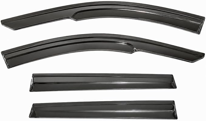 2017-2022 Tape-On Rain Guards for Honda CR-V Side Window Deflector Visors LX EX EX-L Touring 3D Wavy JDM Style CRV Vent Shades 2018 2019 2020 2021