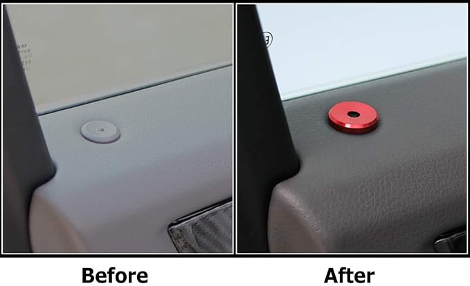 4pcs Sports Red Aluminum Decorative Door Lock Indicator Light Cap Covers Compatible with Porsche Cayenne Panamera Macan