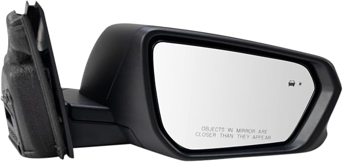 Passenger Side Power Heated Memory Mirror Textured Black Blind Spot Indicator Triple Stripe Style Compatible with 2019-2022 Chevrolet Equinox 2018-2022 GMC Terrain GM1321618