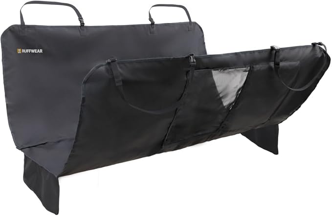 Ruffwear, Dirtbag Dog Car Seat Cover, 300D Heavy Duty Waterproof Scratch Proof Nonslip Hammock or Bench, Durable Machine Washable, Back Seat Protector for Cars, SUVs & Trucks, Basalt Gray