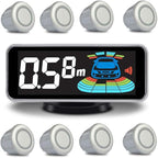 Backup Parktronic System Car Auto Vehicle Reverse with 8 Parking Sensors kit Distance Detection LCD Distance Display Sound Warning …