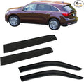 4Pcs Window Visor Rain Guard Deflector for Acura MDX 2014 2015 2016 2017 2018 2019 2020 2021 Chrome Trim Black