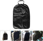 2pcs Kick Mats Backseat Protector Pad for Feet, Waterproof Oxford Fabric Anti-Scuff Vehicle Seat Back Covers, Black Travel Accessories