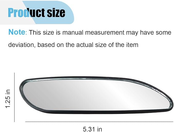 2 PCS Blind Spot Car Mirror, HD Glass Adjustable Car Side Mirror, Framed Wide-angle Blind Spot Mirror, Universal Convex Rear View Mirror for Cars, SUVs, Trucks and RVs (Rectangle)
