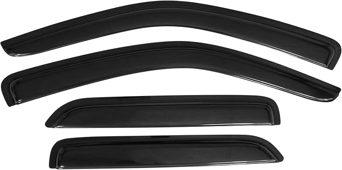 Fit 2001-2012 Ford Escape Slim Style Acrylic Smoke Tinted Window Visors |, 2008-2011 Mazda Tribute, 2005-2011 Mercury Mariner, Sun Rain Guards, Self-Adhesive, Vent Smoke 4Pcs